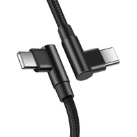 Premium Double-Ended Type-C Nylon Braided PD Fast Charging Cable - 2M, 60W Power Delivery - Durable & Tangle-Free