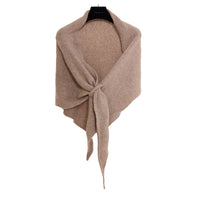 Women’s Winter Triangular Knit Shawl – Warm Solid-Color Neck Wrap 185 × 76 cm