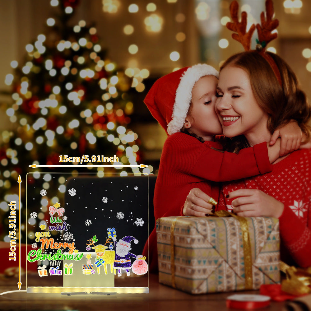 LED Acrylic Drawing Board DIY Erasable Luminous Writing Boards With Stand USB Plug Message Board With NightLight What Else You Got?