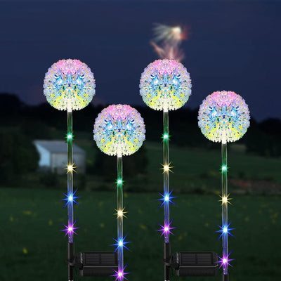 Garden Dandelion Lights – Solar LED Onion Ball Pathway Lamps, Color-Changing Outdoor Decor, IP65 Waterproof