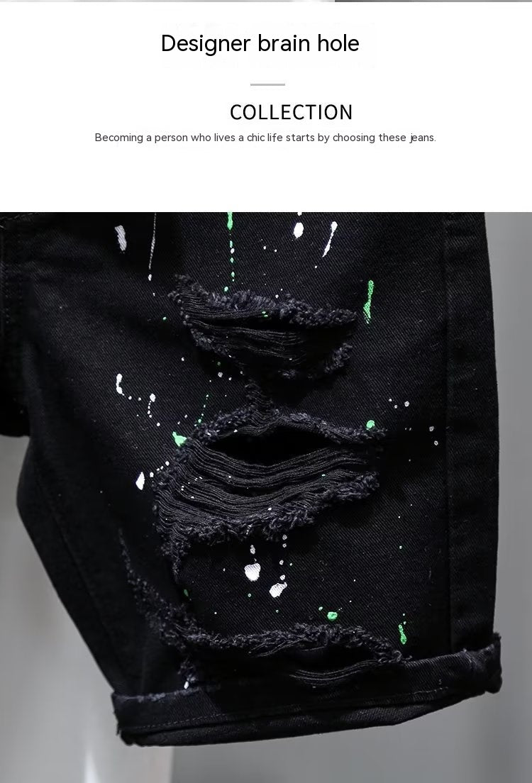 Summer Ripped Thin Denim Shorts Men What Else You Got?