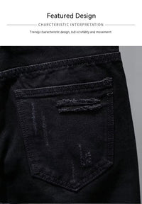 Men's Ripped Distressed Denim Shorts – Summer Street Style | Lightweight & Breathable