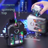 Fingertip Gyro Lighter – Dual-Charge LED EDC Lighter with Stress-Relief Spin & 9 Color Options