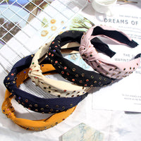 Hot Rhinestone Color Flashing Rhinestone Knotted Headband
