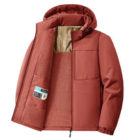Men's Heavy-Duty Winter Jacket - Windproof Cotton Hoodie with Fleece Lining (Army Green, Black, Navy & More)