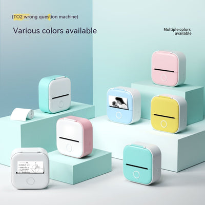 Phomemo T02 Mini Bluetooth Label Printer - Inkless & Portable - Perfect for Students, Home & Office - Supports 10 Languages