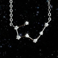 Divine Zodiac S925 Sterling Silver Necklace - 12 Constellations Pendant for Women