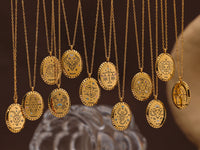 Personalized Zodiac Astrology Necklace – 18K Gold Plated Titanium Steel Pendant for Men & Women
