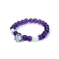 Glow-in-the-Dark Purple Pumpkin Bracelet – Glass Bead Halloween Jewelry