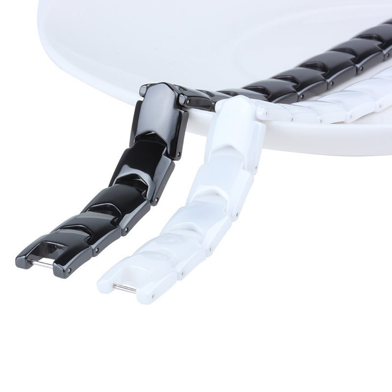 Sleek Black Ceramic Magnetic Link Bracelet — Modern Minimalist Wristwear What Else You Got?