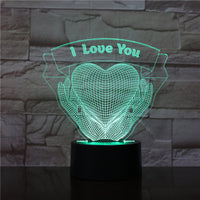 Romantic 3D Hands Holding Love Night Light - Perfect Valentine's Day Gift