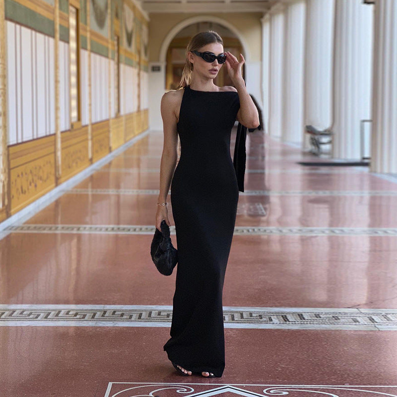 One‑Shoulder Ribbon Long Dress What Else You Got?