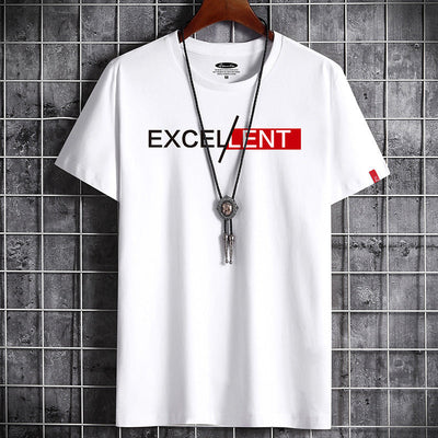 Premium 100% Cotton Men's Summer Short-Sleeve T-Shirt - Lightweight & Breathable Top (White, Gray, Black, Blue)