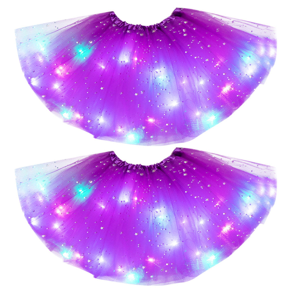 Magical & Luminous  LED Princess Halloween Tutu Skirt Sequins Shiny Skirt What Else You Got?