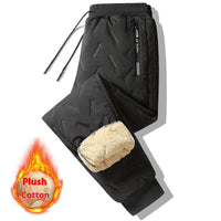 Heavenly Warmth Men’s Fleece Thermal Sweatpants – Windproof, Waterproof Winter Warmth with Lambswool Lining