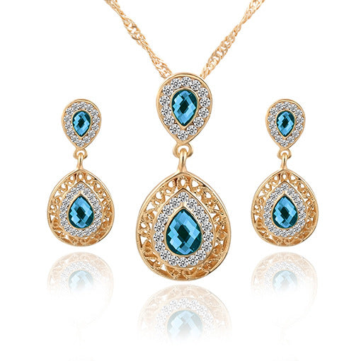 European & American Alloy Jewelry Set – Electroplated Necklace and Earrings Combination What Else You Got?