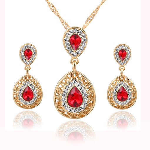 European & American Alloy Jewelry Set – Electroplated Necklace and Earrings Combination What Else You Got?