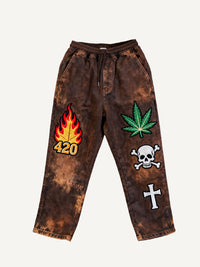 Comfortable Elastic-Waist Printed Sweatpants for Men - Casual & Stylish Trousers