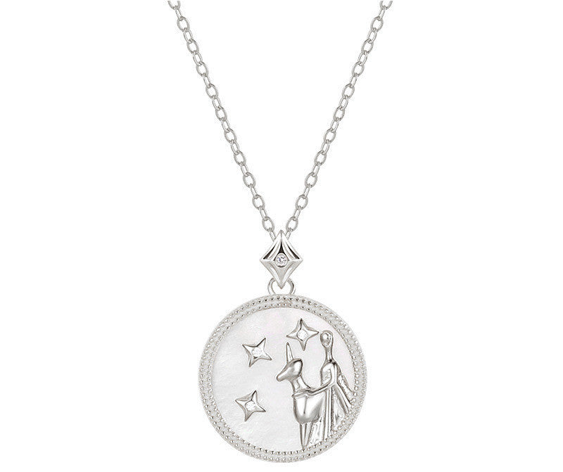 Sterling Silver Zodiac White Shell Necklace What Else You Got?