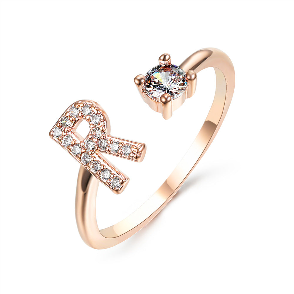 New Design Adjustable 26 Initial Letter Ring Fashion Jewelry For Women Simple Elegant Jewelry What Else You Got?