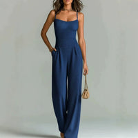 Women's Casual Ribbed Jumpsuit – One-Piece Chic Outfit with Elastic Waist (Apricot, White, Black & More)