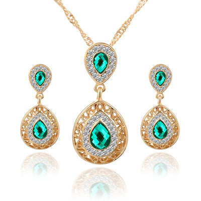 European & American Alloy Jewelry Set – Electroplated Necklace and Earrings Combination What Else You Got?