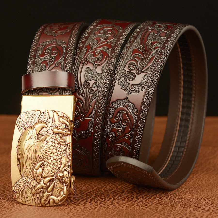 Men's Personalized Carved Eagle Automatic Buckle Belt What Else You Got?