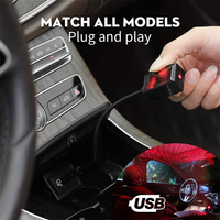 USB Galaxy Star Projector: Ambient LED Car Lighting with Voice Control & 360° Rotation