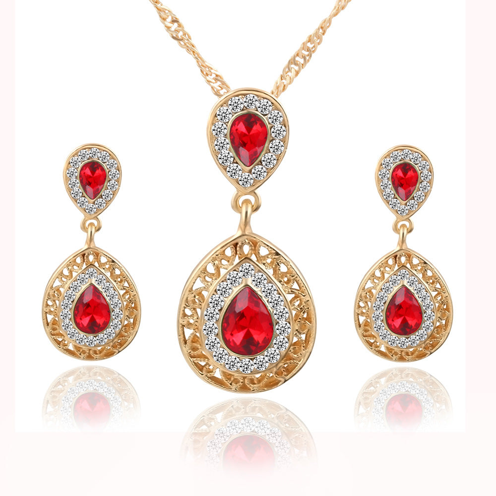 European & American Alloy Jewelry Set – Electroplated Necklace and Earrings Combination What Else You Got?