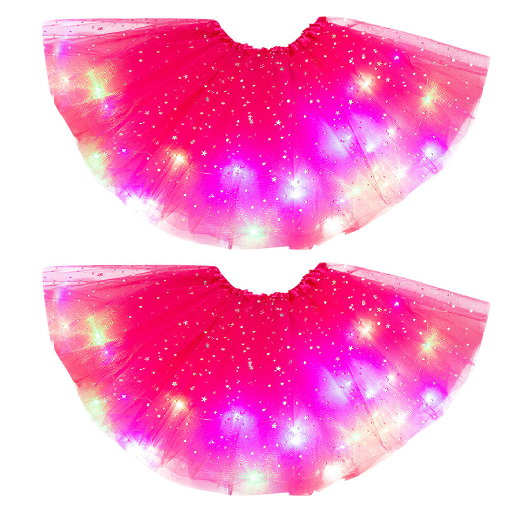 Magical & Luminous  LED Princess Halloween Tutu Skirt Sequins Shiny Skirt What Else You Got?