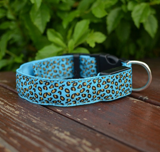 LED Dog Collar Safety Adjustable Nylon Leopard Pet Collar What Else You Got?
