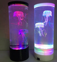 Glowing Jellyfish Aquarium Lamp - USB Powered LED Night Light with Mesmerizing Flowing Beads