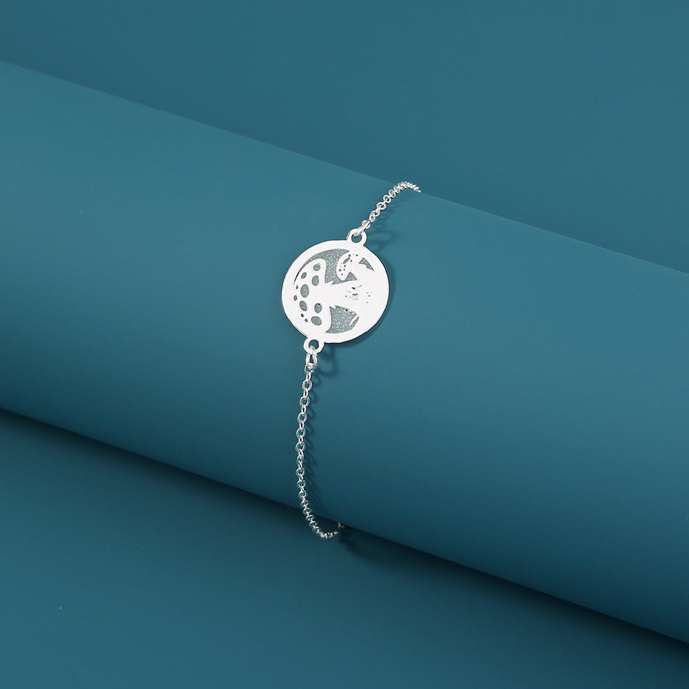 Glow-in-the-dark round brass mushroom bracelet What Else You Got?