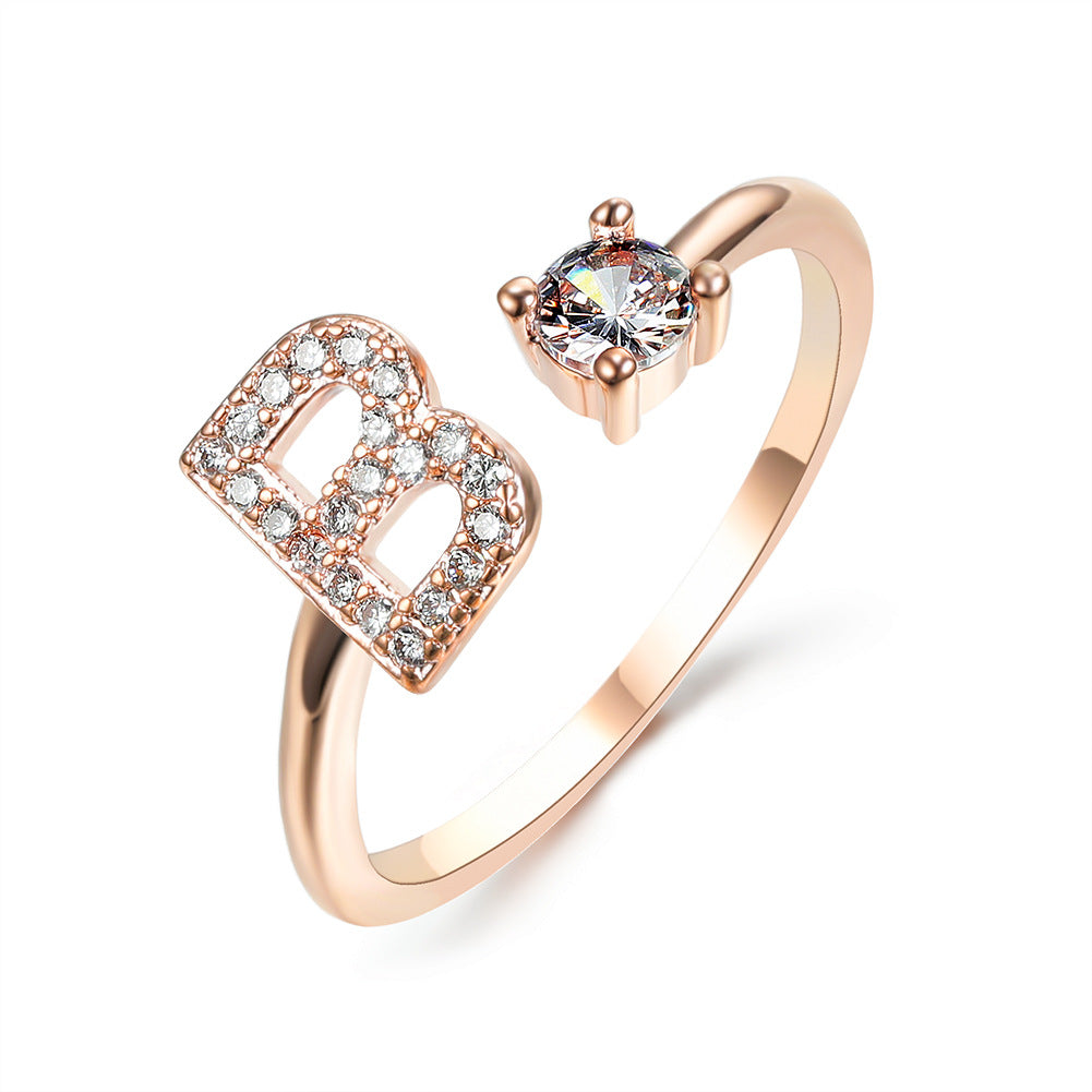 New Design Adjustable 26 Initial Letter Ring Fashion Jewelry For Women Simple Elegant Jewelry What Else You Got?