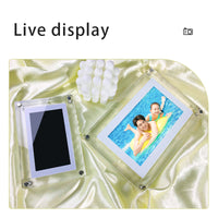 Heavenly Moments Digital Photo Frame - Transparent Acrylic Video Player for Family Memories & Worship | 7-10