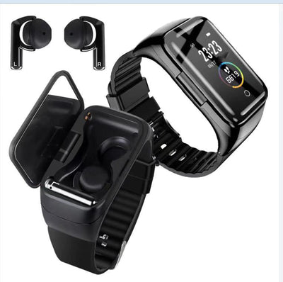 2-in-1 Bluetooth Headset Smart Watch: Wireless Fitness Tracker with 1.4