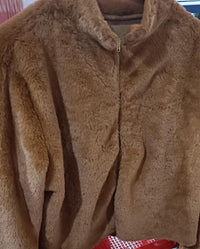 Cozy Faux Fur Jacket – Warm Winter Zip-Up Coat for Women | Plush Stand Collar Streetwear