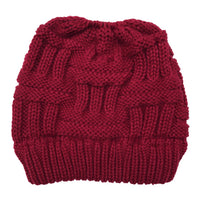 Cozy Ponytail Beanie for Women – Warm Wool Winter Hat with Hair-Friendly Opening | Stretch Fit & Stylish