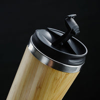 Bamboo Coffee Cup – Insulated Travel Mug with Leak-Proof Lid