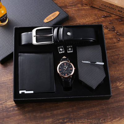 Men's Watch, Belt & Cufflinks Gift Set