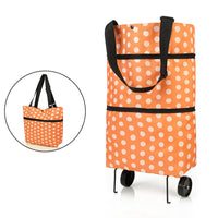 Foldable Grocery Cart with Wheels – Waterproof Reusable Shopping Bag on Wheels