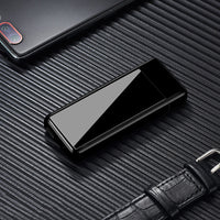 LED Touch-Sensor Induction Lighter – Windproof USB-Rechargeable Zinc Alloy EDC