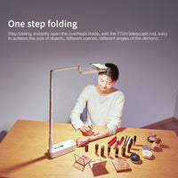 Foldable LED Phone Stand – 130 cm Tripod with Bluetooth Remote for Content Creation