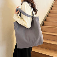 Large Corduroy Tote Bag - Spacious & Stylish Christian Shoulder Bag for Everyday Use