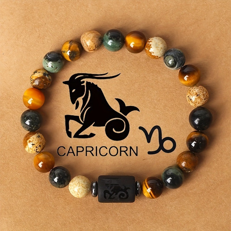 12 Zodiac Sign Natural Stone Bead Bracelet What Else You Got?