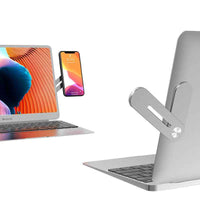 Magnetic Foldable Phone Holder for Laptops & Monitors – Aluminum Side Mount