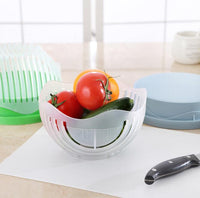 Salad Cutter Bowl – Rotating Chopper & Strainer for Fruits & Vegetables