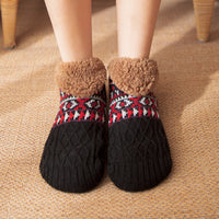 Ultra-Warm Fleece Bootie Slippers – Non-Slip Indoor Socks for Men & Women – Cozy Winter Comfort