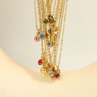Zodiac Zircon Constellation Necklace – 5mm Charm for Women, Korean Style Jewelry