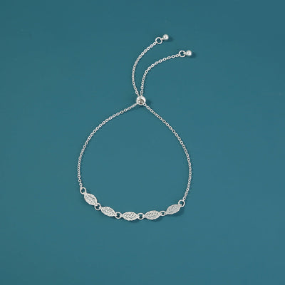 Glow-in-the-Dark Silver Leaf Copper Bracelet – Luminous Minimalist Jewelry for Women & Men